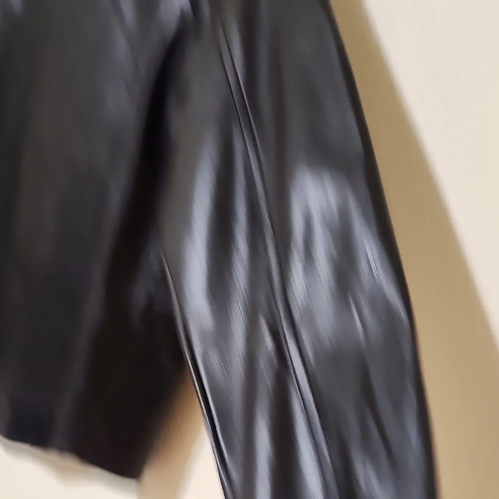 Zara Black Leather Jacket - Picture 10 of 11